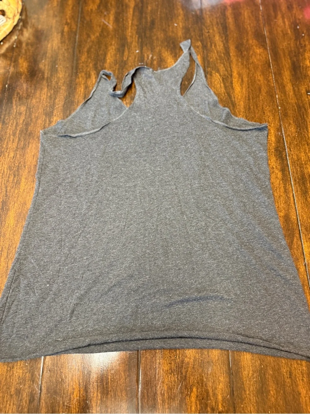 Pure Barre Charcoal Racerback Tank with Yellow Slogan